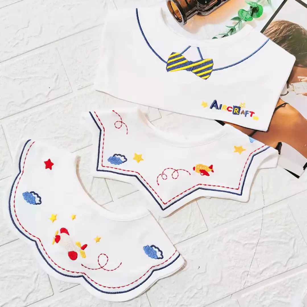 Pure Cotton Baby Bibs Anti-Vomiting Water Absorbent 360 Rotatable - Image 4