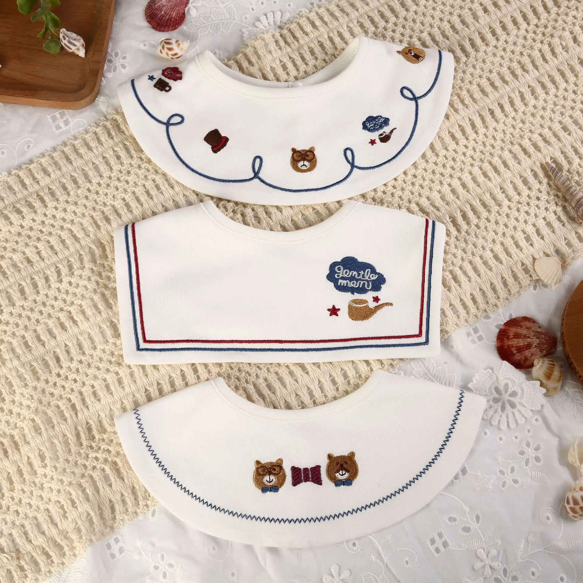 Pure Cotton Baby Bibs Anti-Vomiting Water Absorbent 360 Rotatable - Image 5