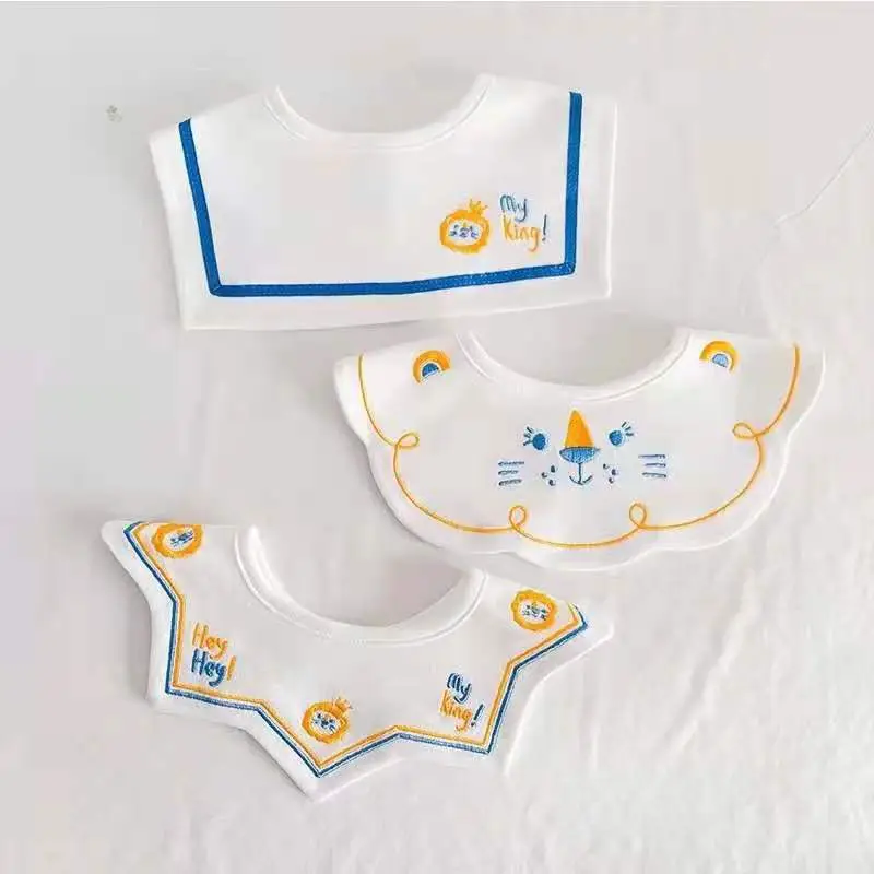 Pure Cotton Baby Bibs Anti-Vomiting Water Absorbent 360 Rotatable - Image 8