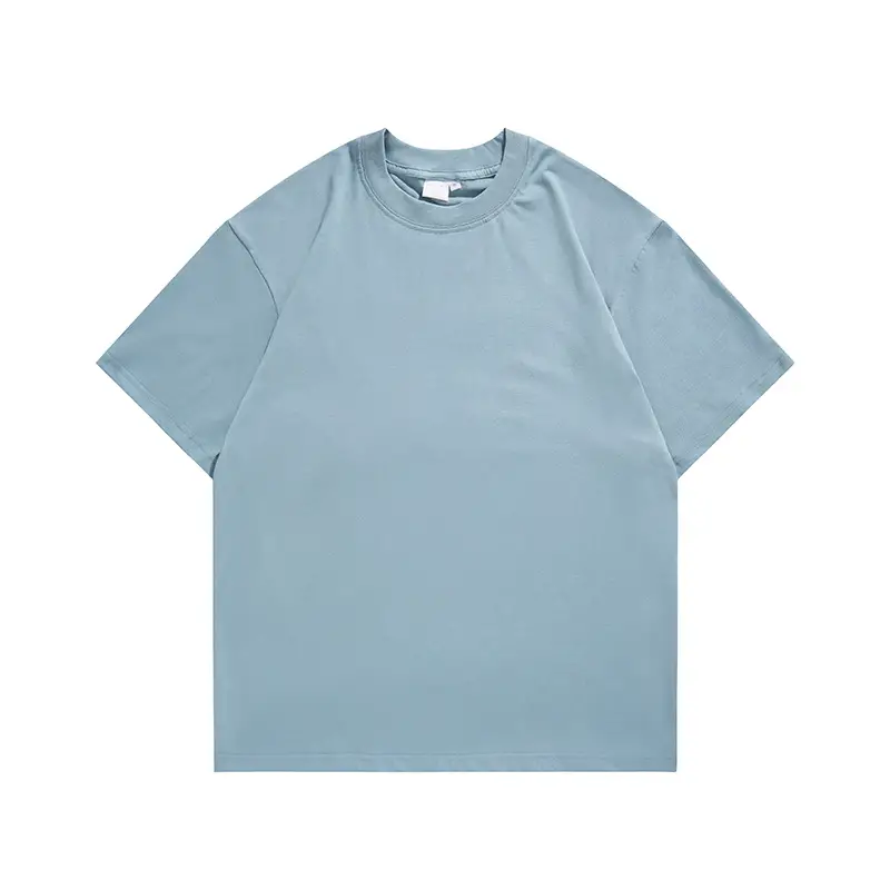 Men's Light Blue Pure Cotton Short Sleeve T-Shirt - Image 10