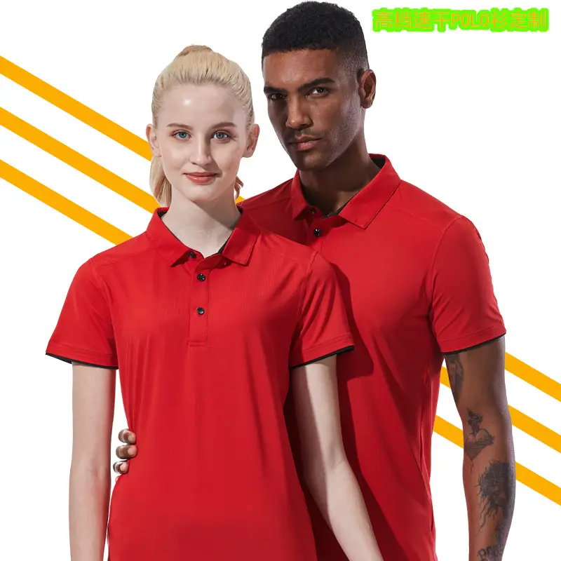 Men Red Polo T-Shirt 9257 Black - Image 9