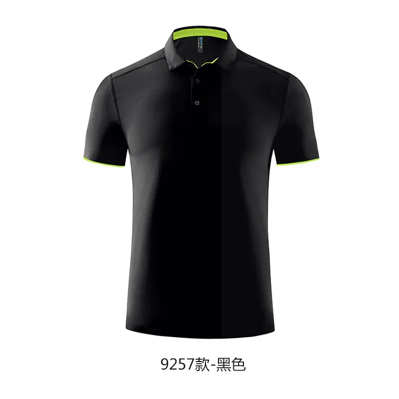 Men Red Polo T-Shirt 9257 Black - Image 4