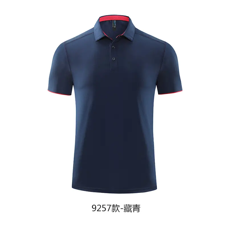 Men Red Polo T-Shirt 9257 Black - Image 6
