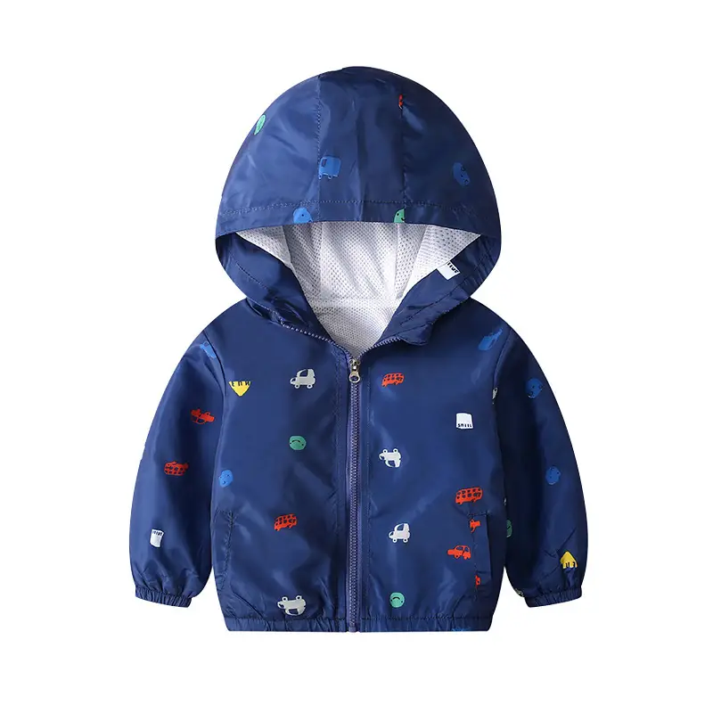 Boys' Hooded Coats 2022 Cartoon Print Loose Fit - Image 12