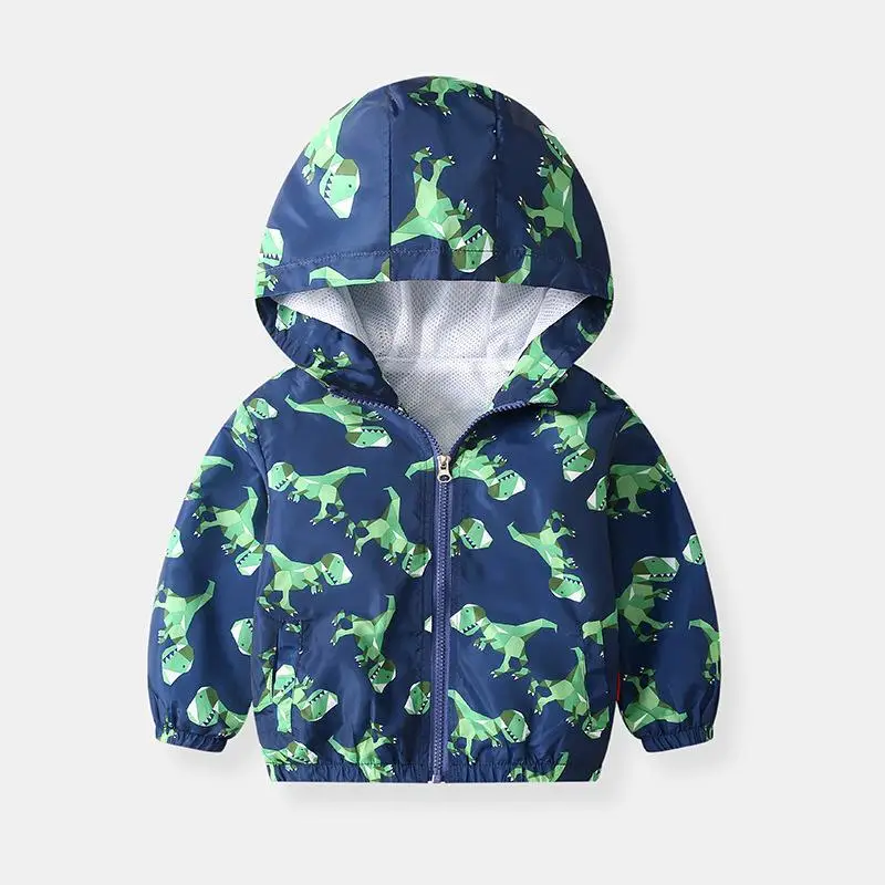Boys' Hooded Coats 2022 Cartoon Print Loose Fit - Image 2