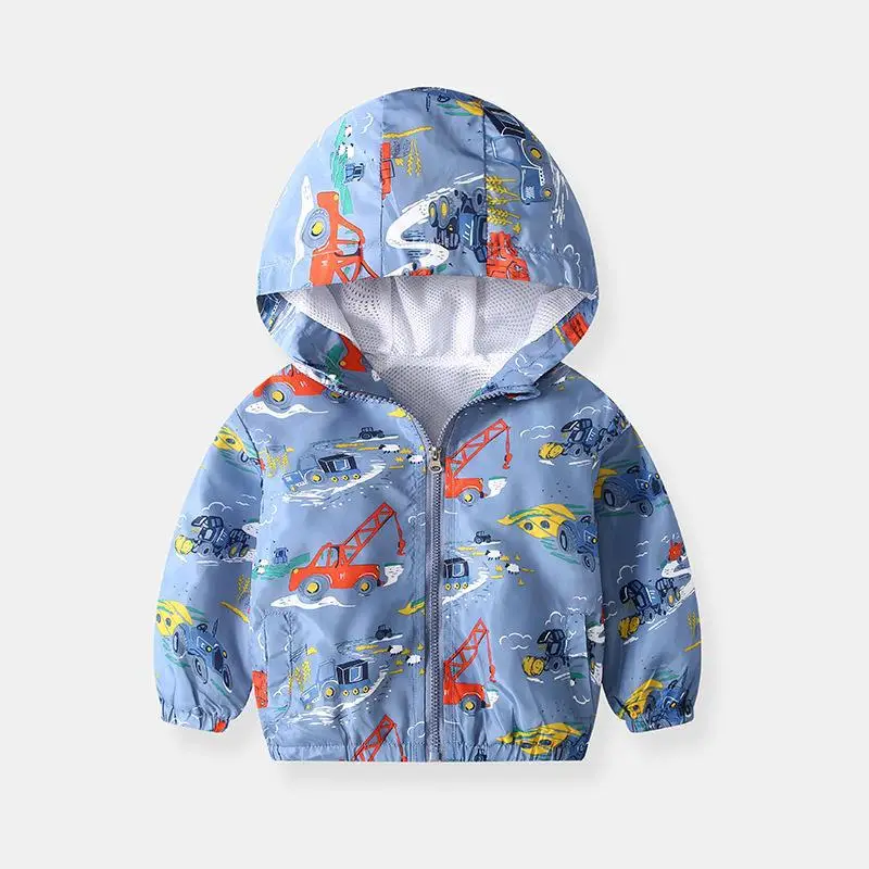 Boys' Hooded Coats 2022 Cartoon Print Loose Fit - Image 6
