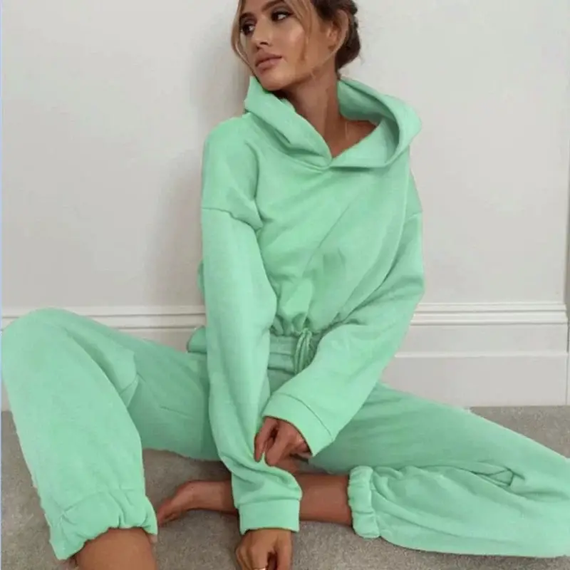 Pink 2-Piece Sweatshirt Track Suit for Women — feature 5