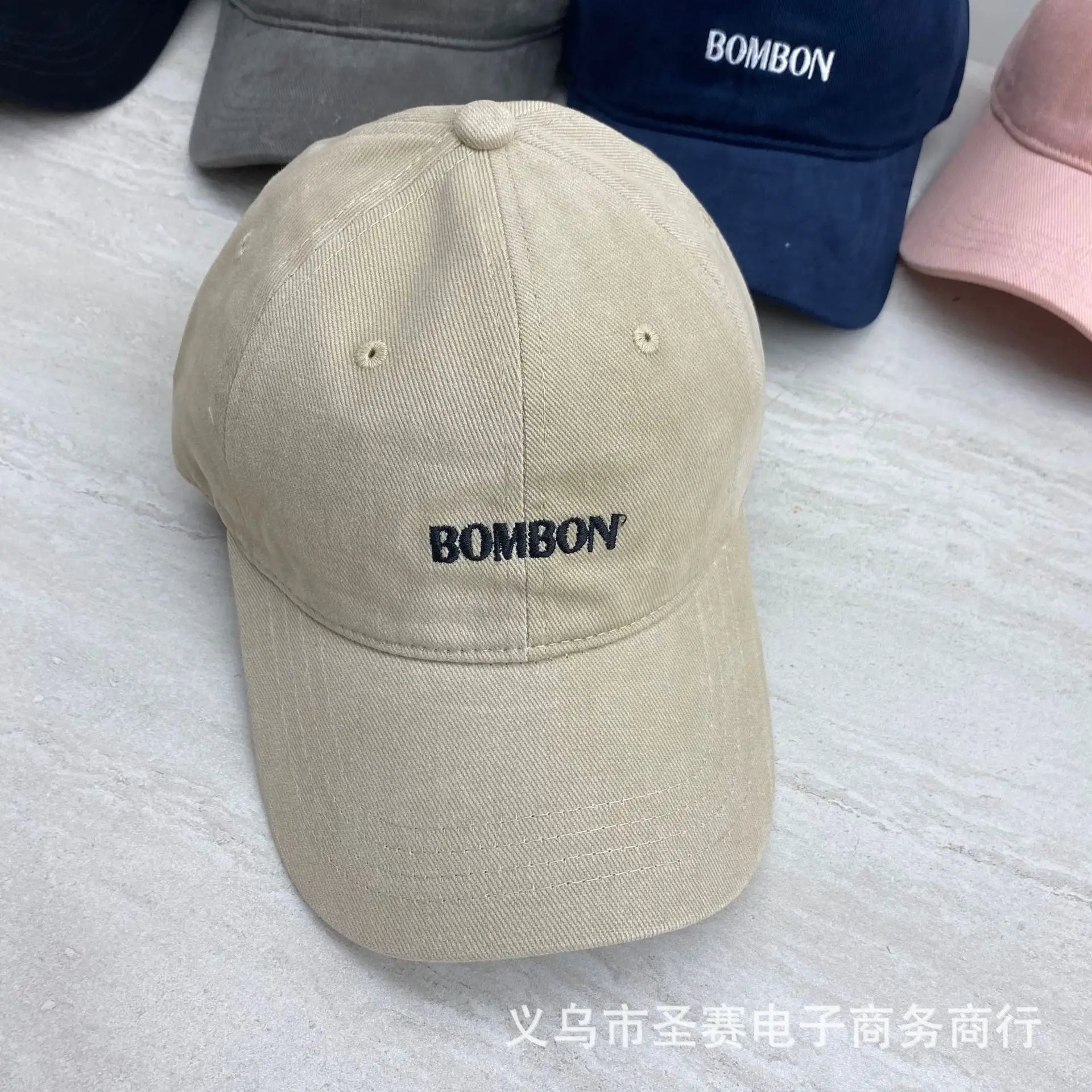 Women Blue Embroidered Baseball Cap Bombon - Image 4