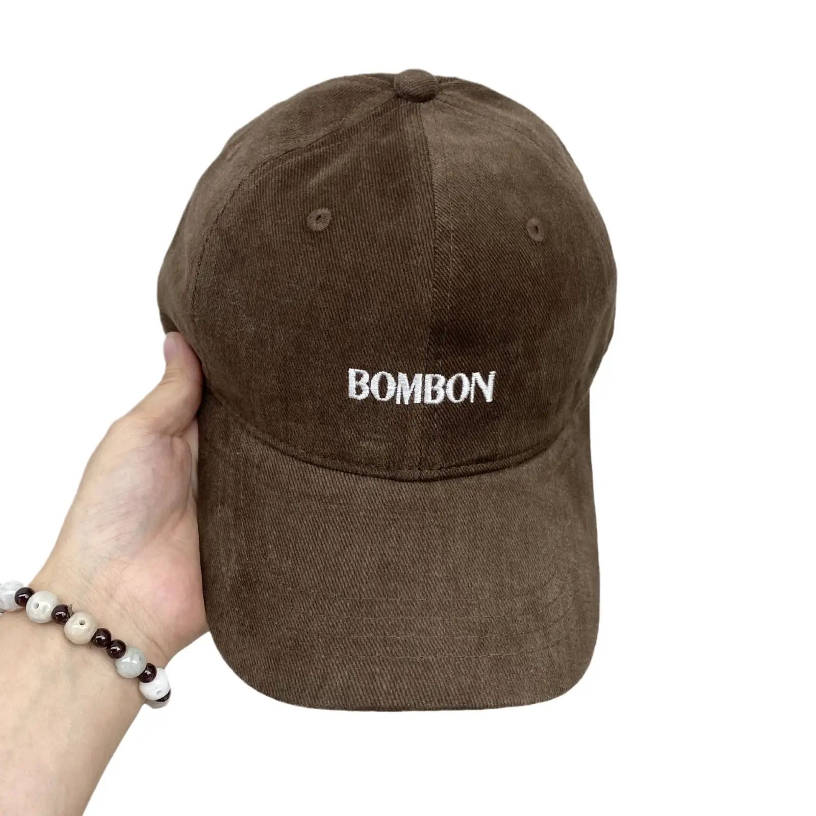 Women Blue Embroidered Baseball Cap Bombon - Image 9