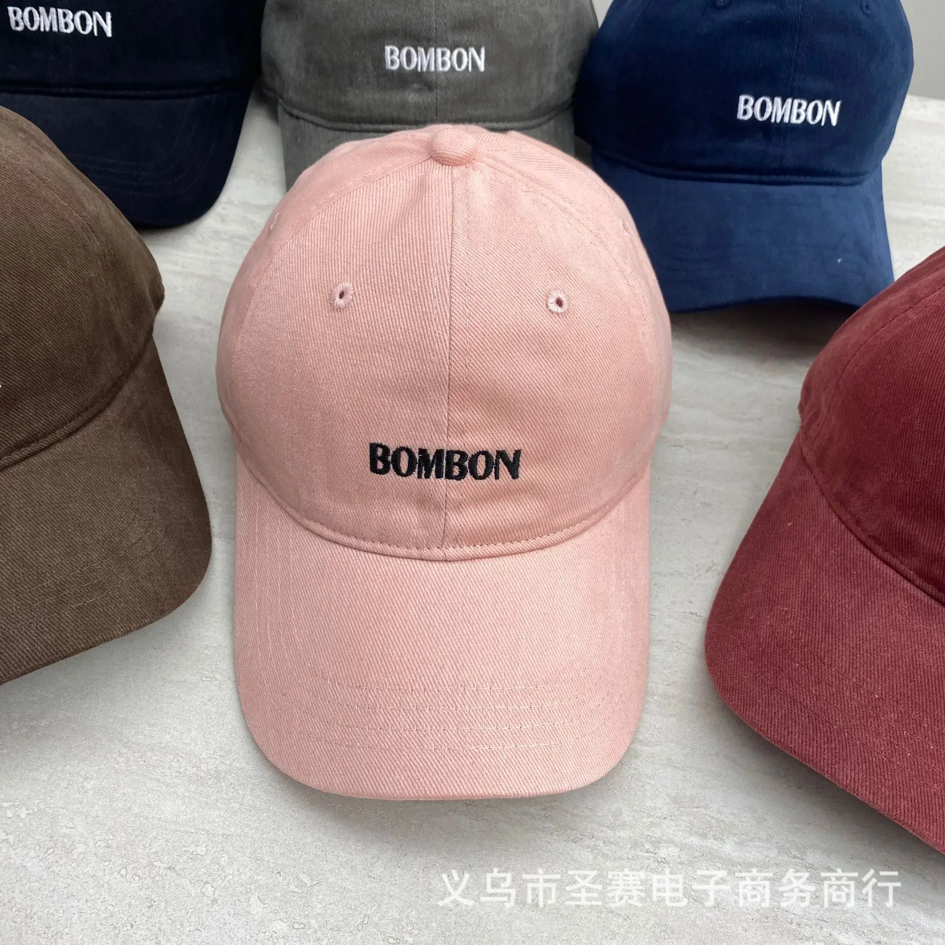 Women Blue Embroidered Baseball Cap Bombon - Image 3