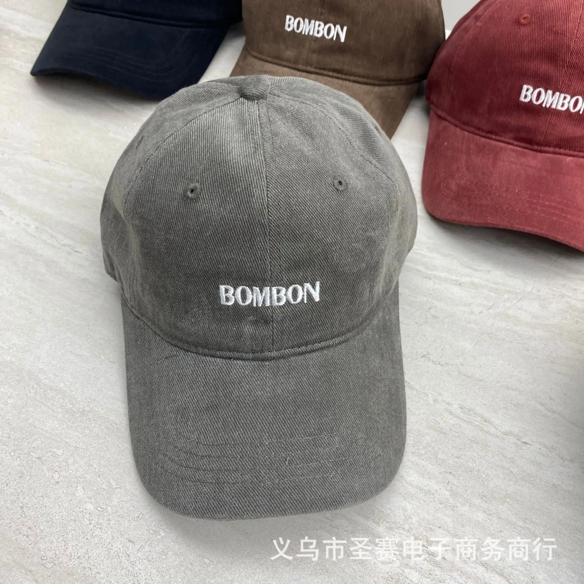 Women Blue Embroidered Baseball Cap Bombon - Image 5
