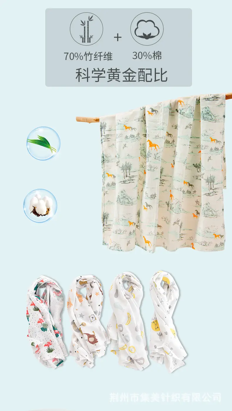 Candy Teddy Newborn Swaddle Blanket Bamboo Cotton — feature 7