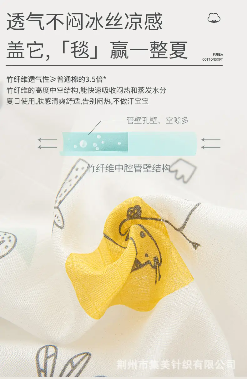 Candy Teddy Newborn Swaddle Blanket Bamboo Cotton — feature 9