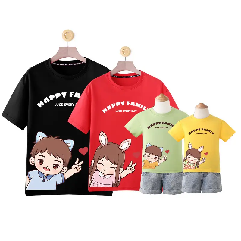Red Family T-Shirt Set for Boys & Girls 2024 - Image 13