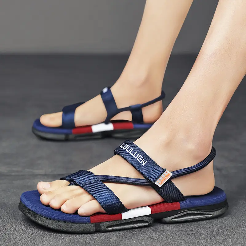Men's Cross-Border Sandals Navy Blue Two-Wear Flip Flops