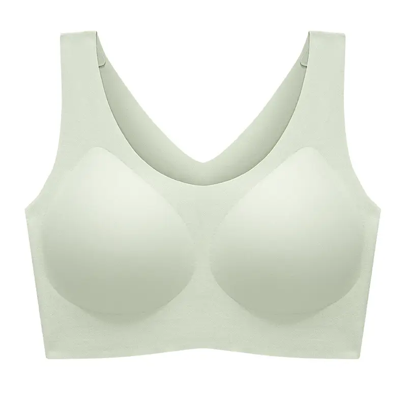 Cloud Seamless Underwear Women's Size Bra One-Piece Bra Large Bust Minimizing Fixed Cup Plus Size