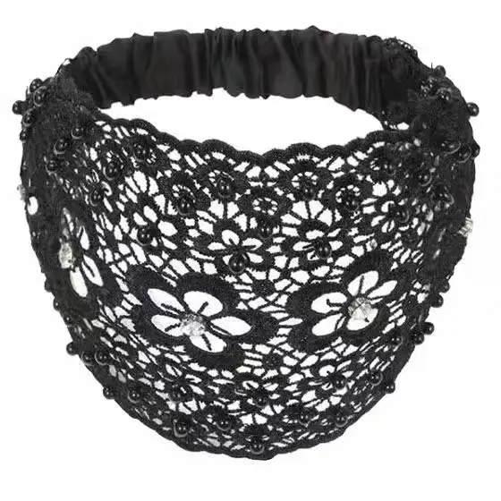 Cross-border Beaded Net Hair Band for Women - Image 2