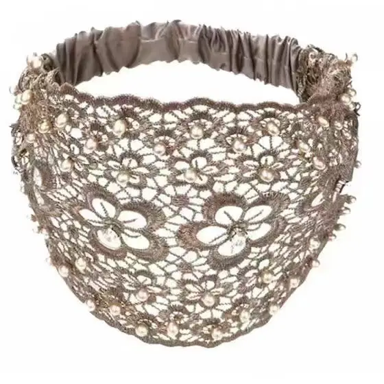 Cross-border Beaded Net Hair Band for Women - Image 4