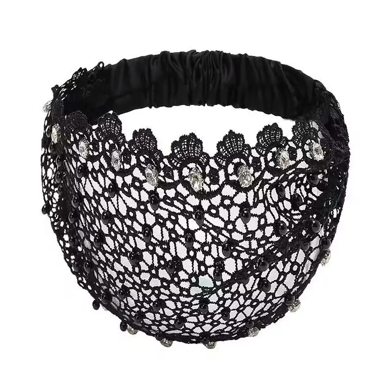 Cross-border Beaded Net Hair Band for Women - Image 7