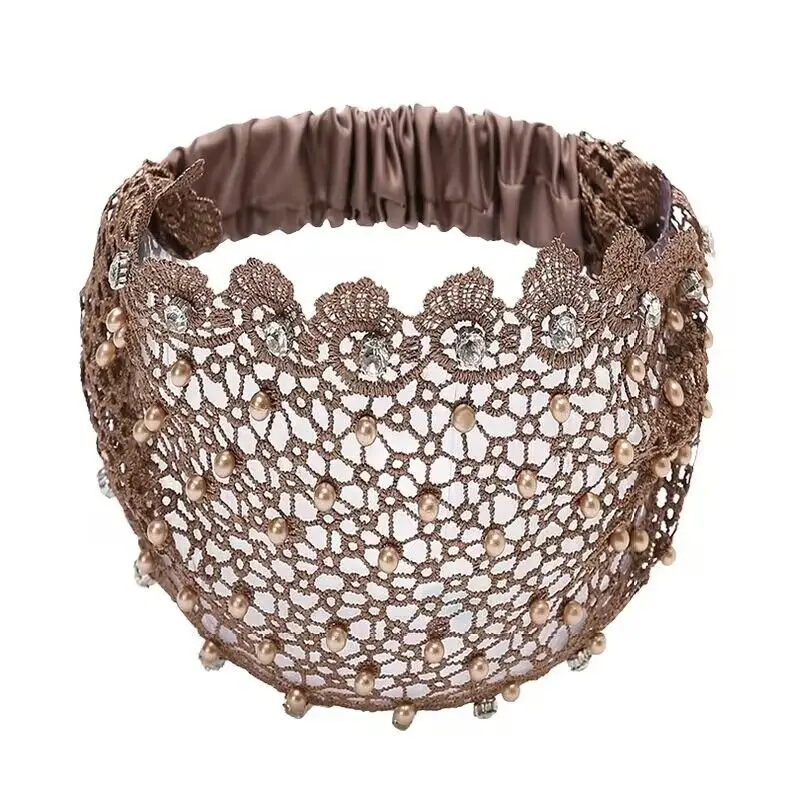 Cross-border Beaded Net Hair Band for Women - Image 9