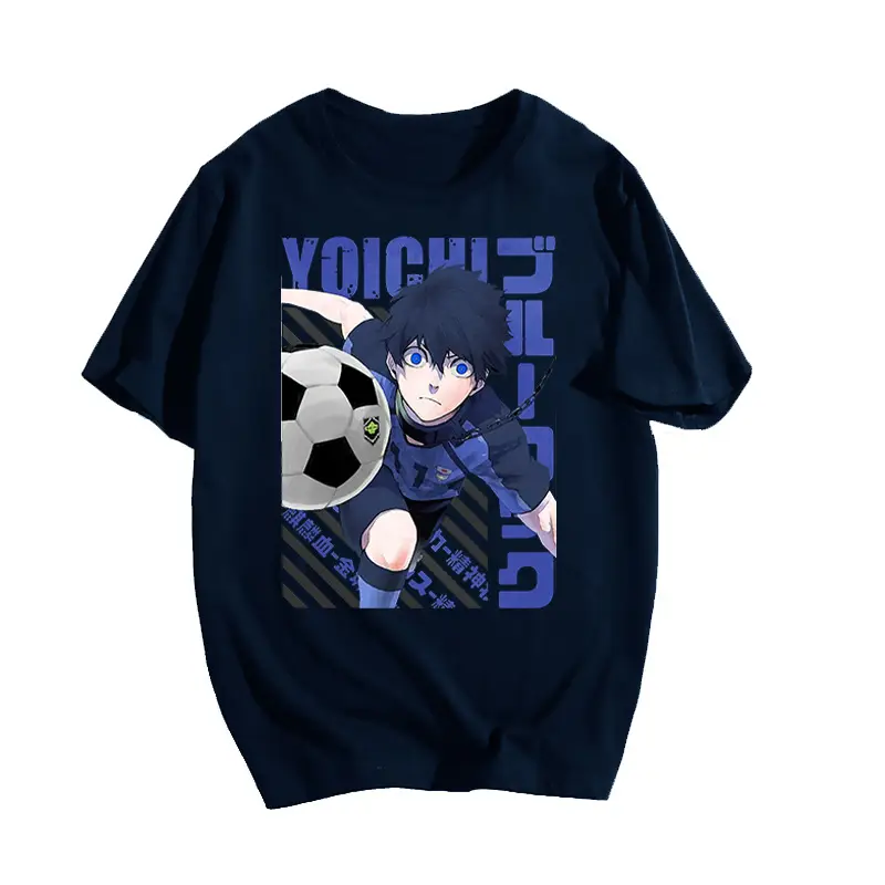 Adult Blue Lock Blue Prison Animation Perimeter Printed T-Shirt - Image 3