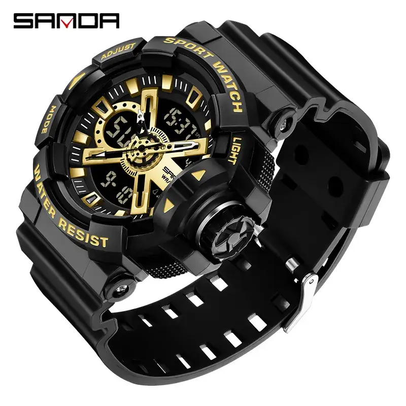 Sanda White Water Resist Sports Watch for Boys - Image 6