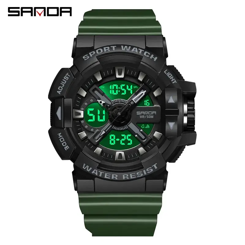 Sanda White Water Resist Sports Watch for Boys - Image 9