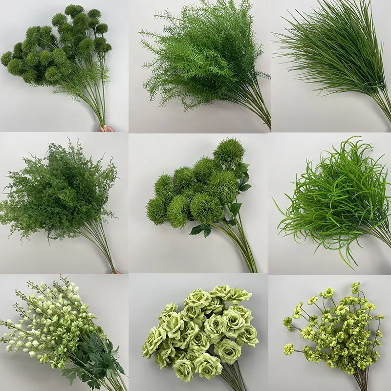 Wedding Green Plant Simulation Plant Flower-arranging Gypsophila Eucalyptus Fake Flower Silk Flower Wedding Decoration Flower Material