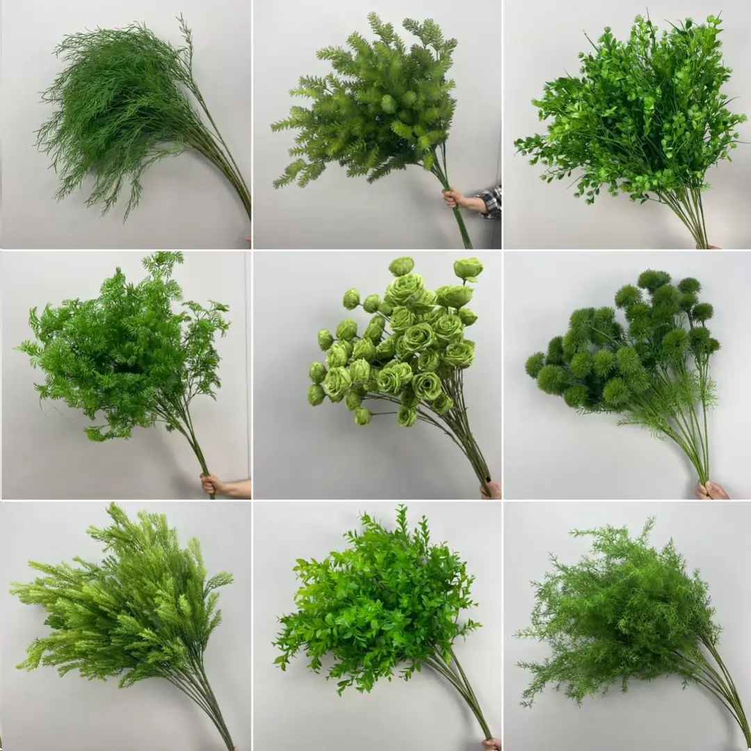 Wedding Green Plant Simulation Plant Flower-arranging Gypsophila Eucalyptus Fake Flower Silk Flower Wedding Decoration Flower Material