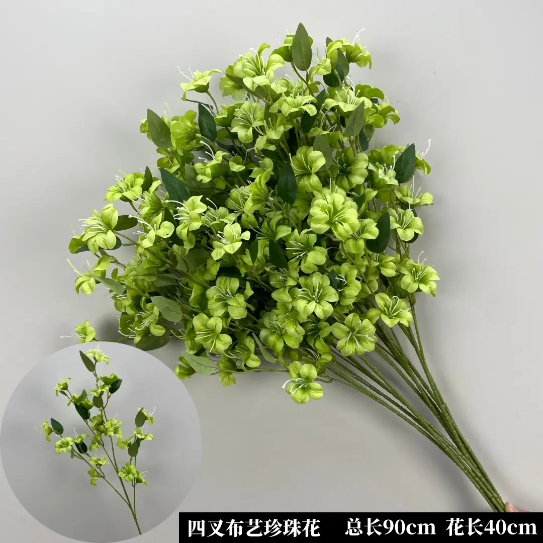 Wedding Green Plant Simulation Plant Flower-arranging Gypsophila Eucalyptus Fake Flower Silk Flower Wedding Decoration Flower Material