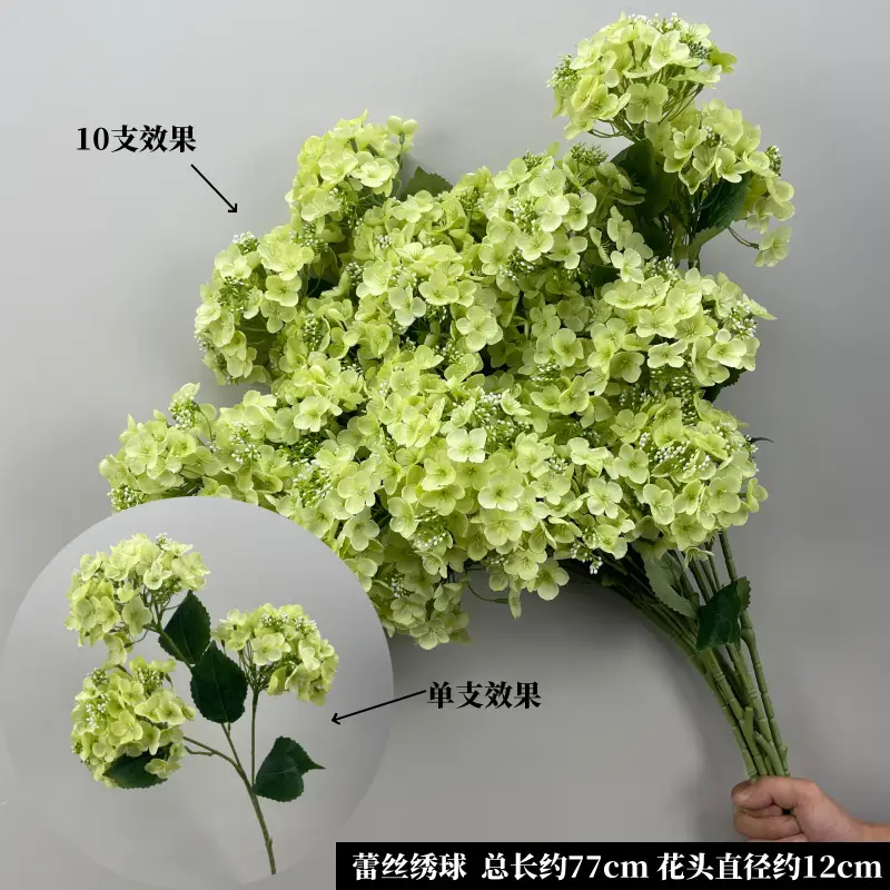 Wedding Green Plant Simulation Plant Flower-arranging Gypsophila Eucalyptus Fake Flower Silk Flower Wedding Decoration Flower Material