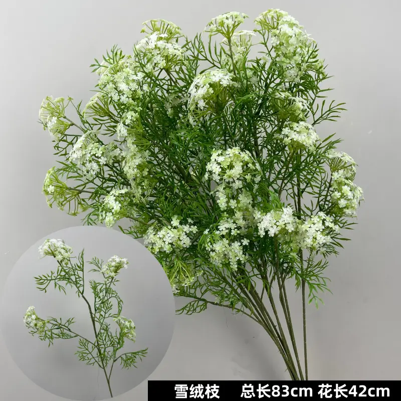 Wedding Green Plant Simulation Plant Flower-arranging Gypsophila Eucalyptus Fake Flower Silk Flower Wedding Decoration Flower Material