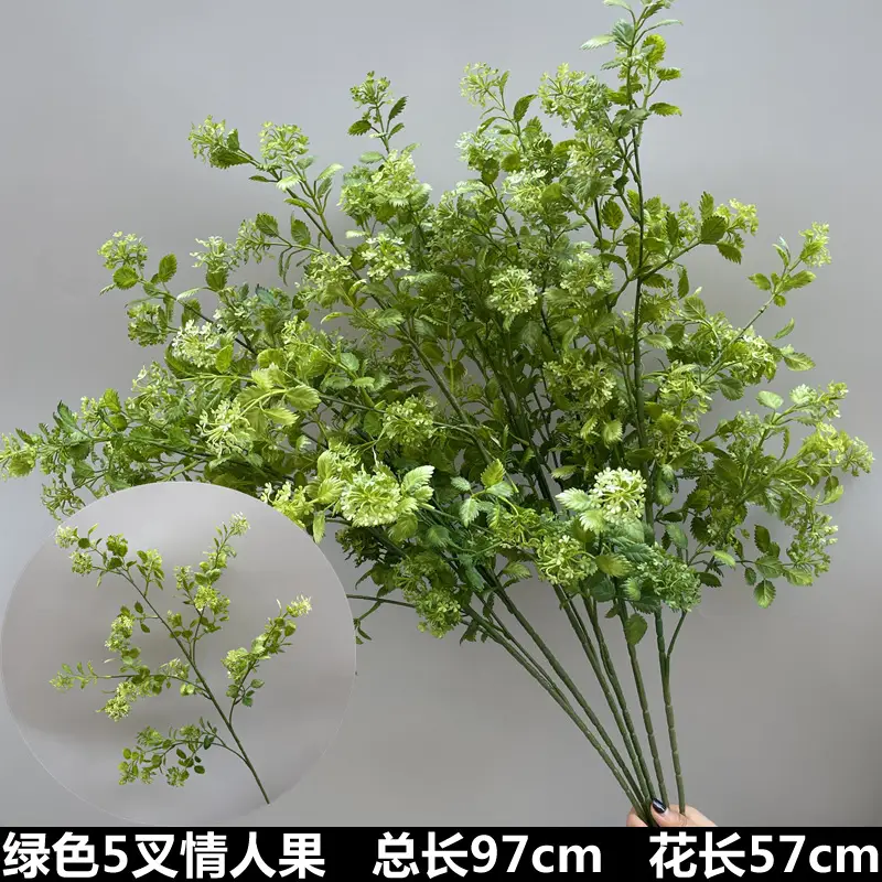 Wedding Green Plant Simulation Plant Flower-arranging Gypsophila Eucalyptus Fake Flower Silk Flower Wedding Decoration Flower Material