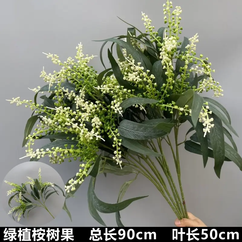 Wedding Green Plant Simulation Plant Flower-arranging Gypsophila Eucalyptus Fake Flower Silk Flower Wedding Decoration Flower Material