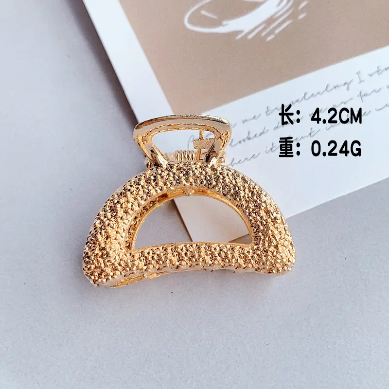 Gold Shark Grip Hair Clip for Women Large Size - Image 9