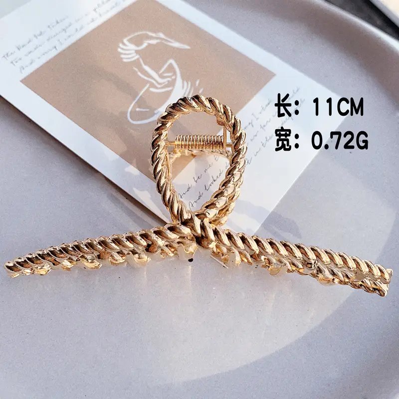 Gold Shark Grip Hair Clip for Women Large Size - Image 12