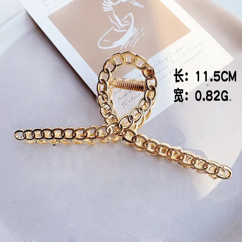 Gold Shark Grip Hair Clip for Women Large Size - Image 27