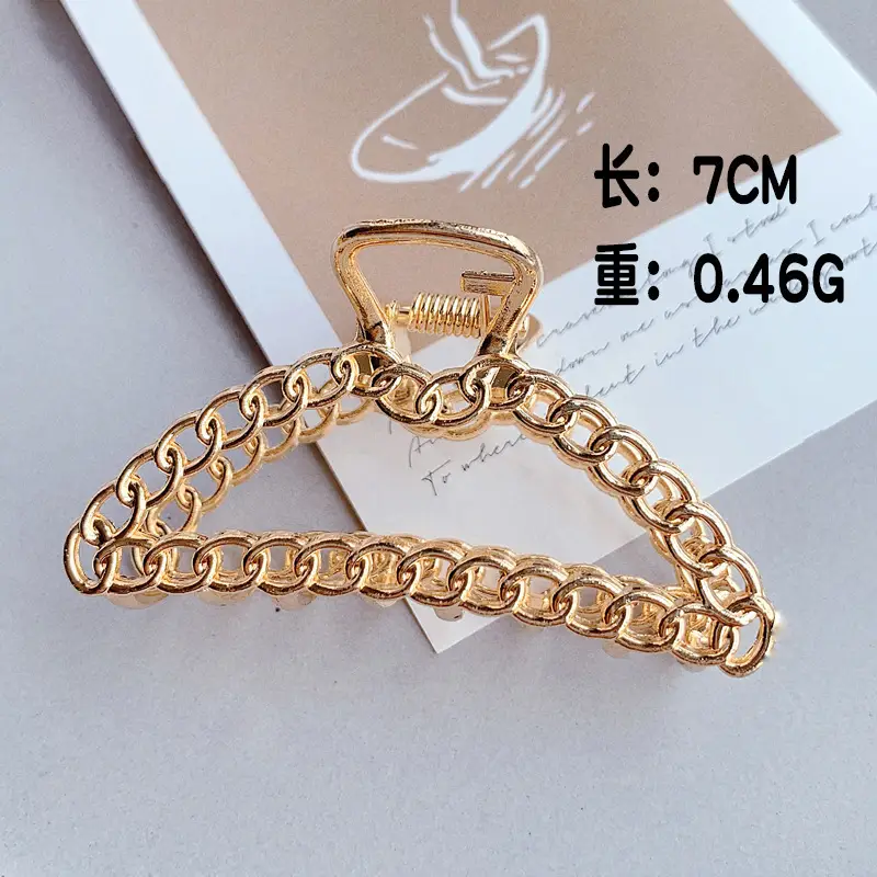 Gold Shark Grip Hair Clip for Women Large Size - Image 34