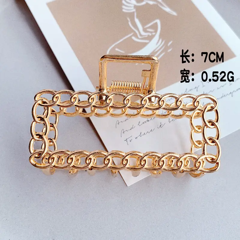 Gold Shark Grip Hair Clip for Women Large Size - Image 35
