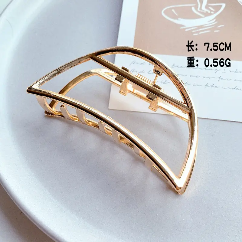 Gold Shark Grip Hair Clip for Women Large Size - Image 37