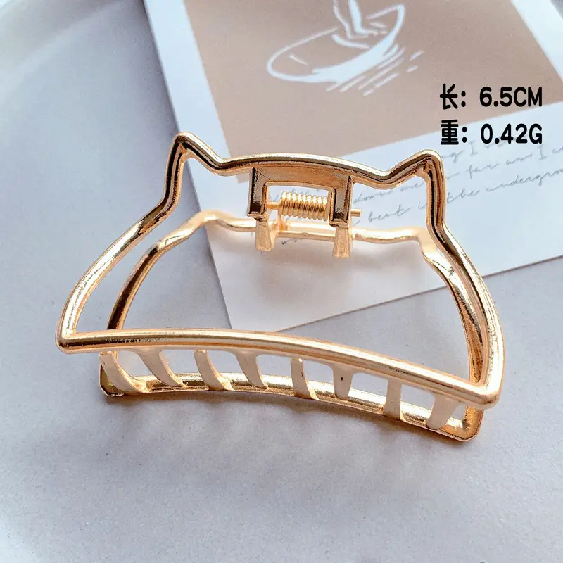 Gold Shark Grip Hair Clip for Women Large Size - Image 40