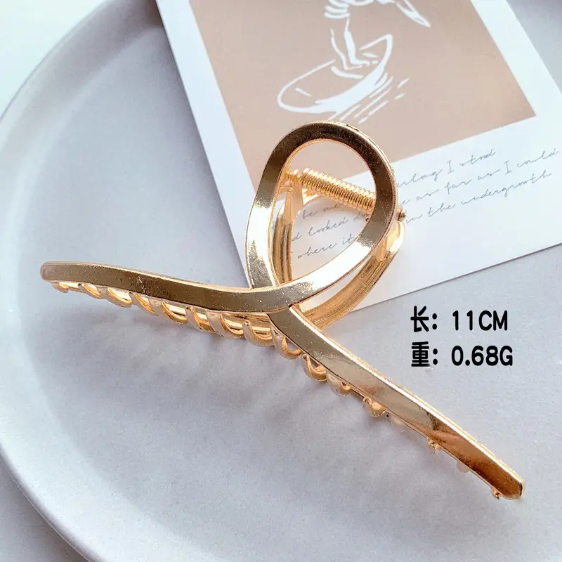 Gold Shark Grip Hair Clip for Women Large Size - Image 4