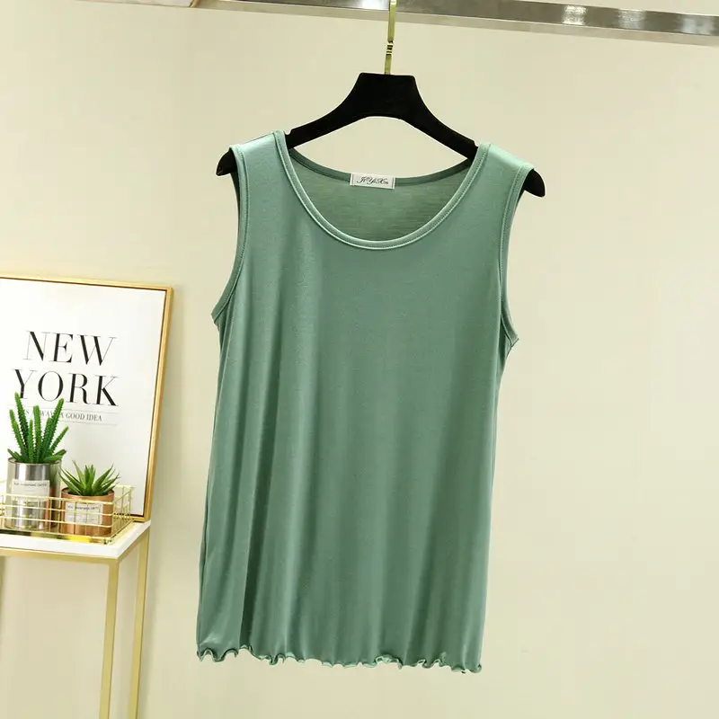 Women's Purple Modal Sleeveless Vest Large - Image 14