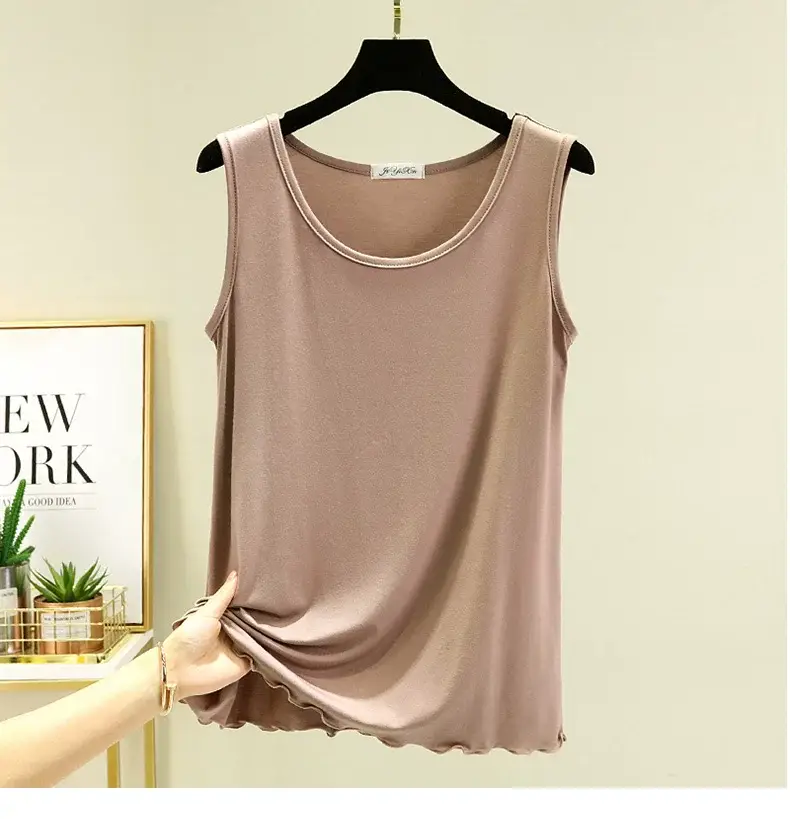 Women's Purple Modal Sleeveless Vest Large — feature 17