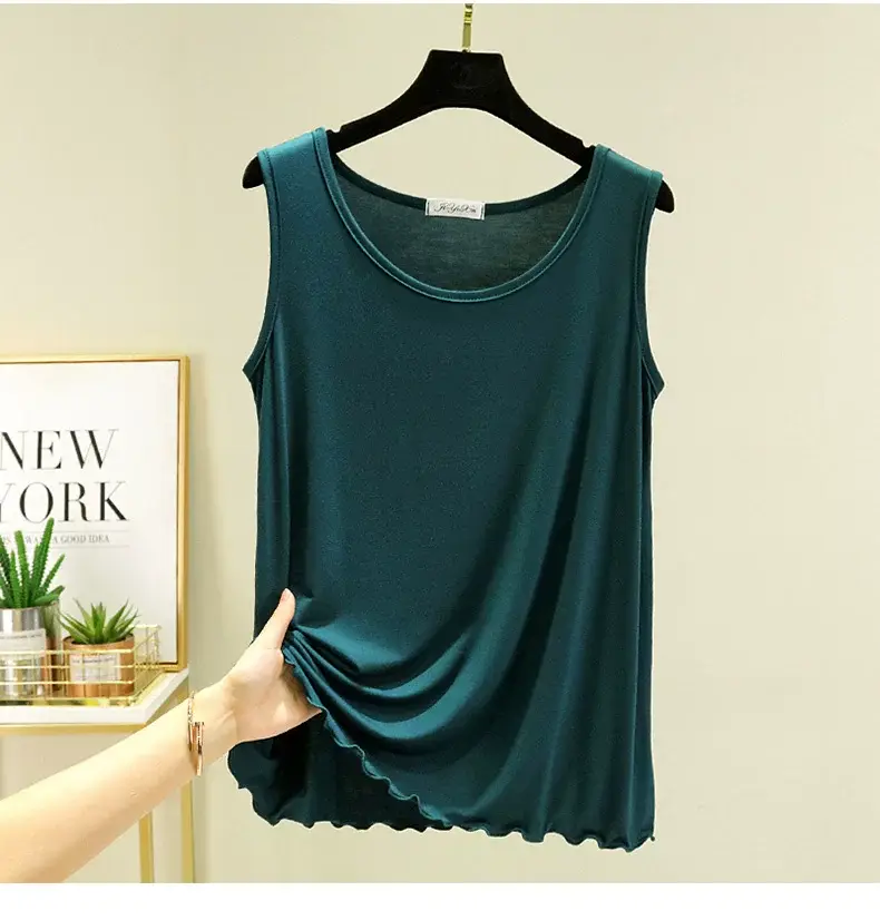 Women's Purple Modal Sleeveless Vest Large — feature 21
