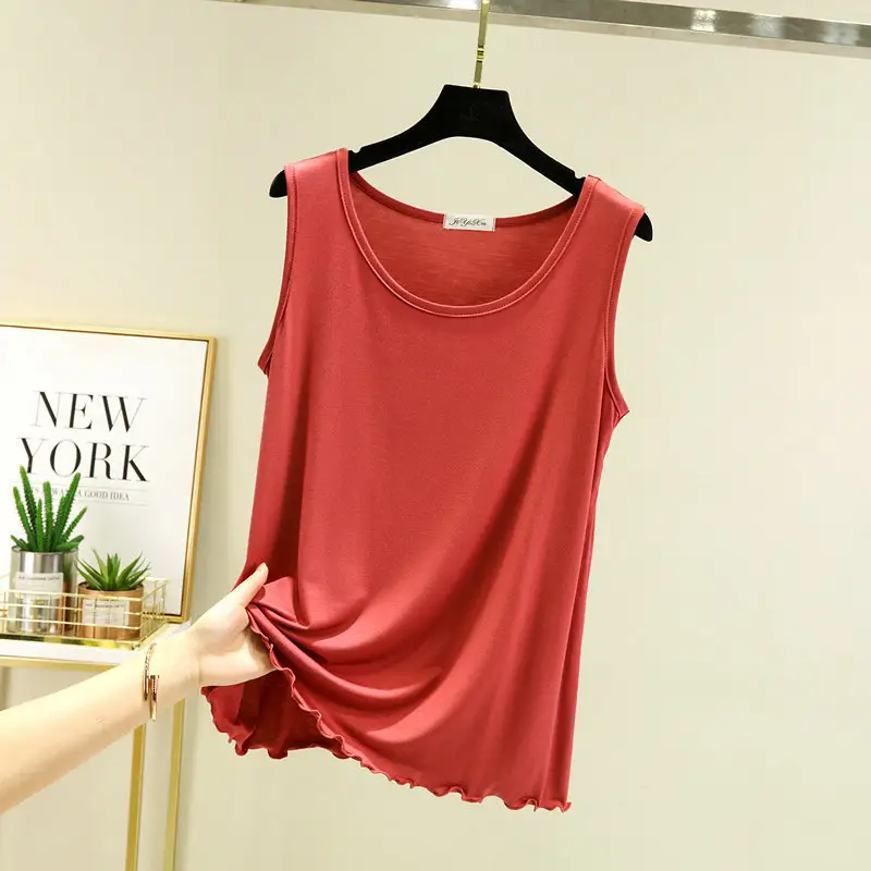 Women's Purple Modal Sleeveless Vest Large - Image 10