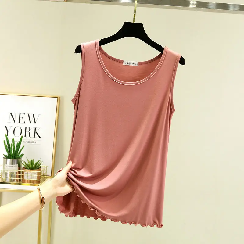 Women's Purple Modal Sleeveless Vest Large - Image 11