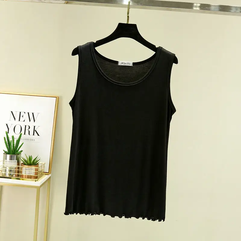 Women's Purple Modal Sleeveless Vest Large - Image 2