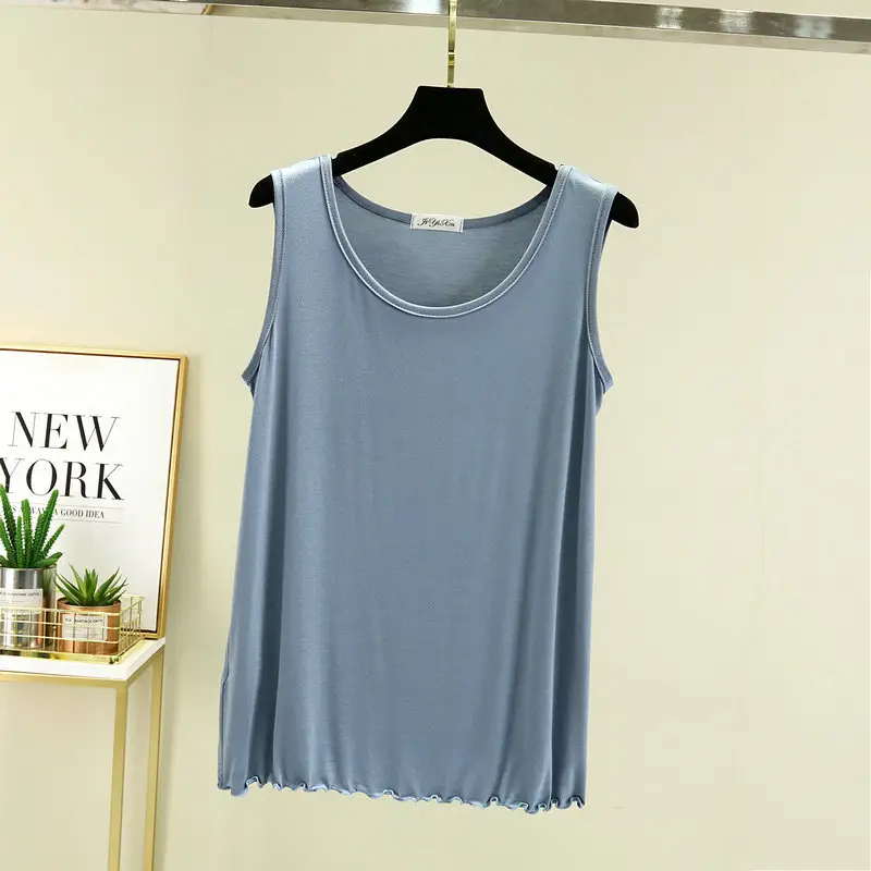 Women's Purple Modal Sleeveless Vest Large - Image 3