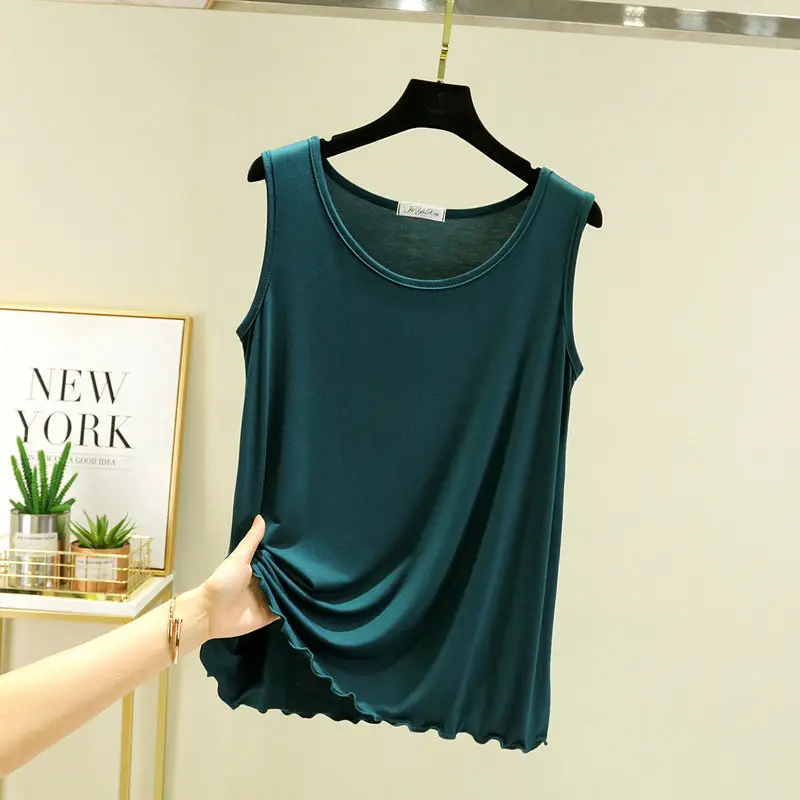 Women's Purple Modal Sleeveless Vest Large - Image 5
